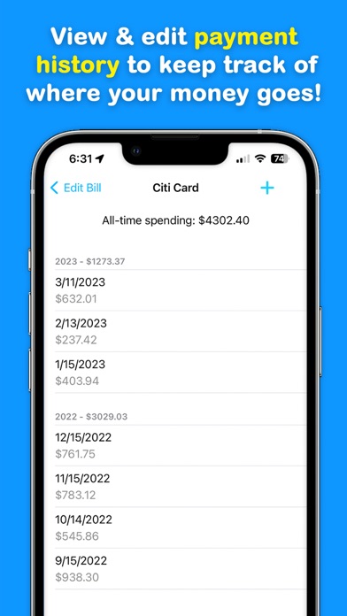 Billminders - Bill Organizer Screenshot