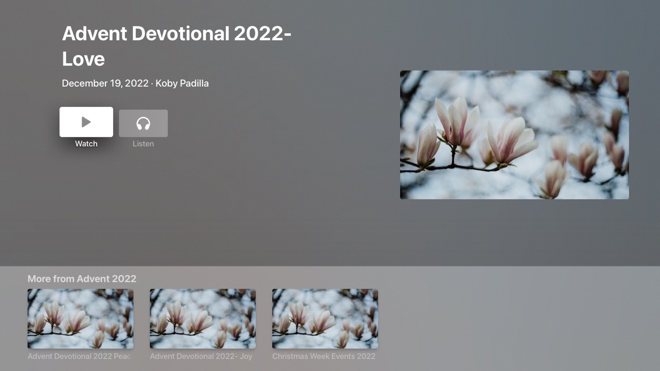 Apple TV screenshot