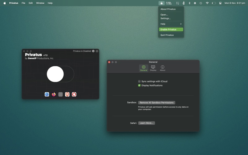 Privatus - privacy manager Screenshots
