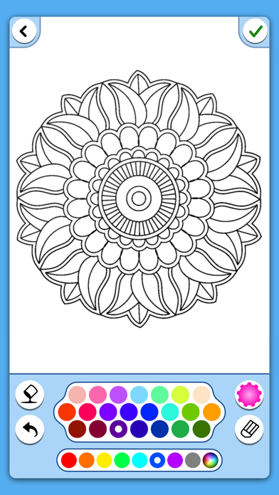 Screenshot #3 pour Coloriage de mandala de fleurs