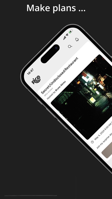 RICE - Plan, eat & meet Screenshot