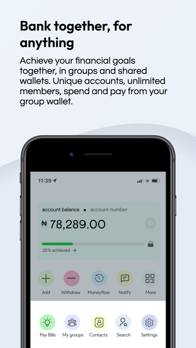 Ourgwala - group banking app Screenshot