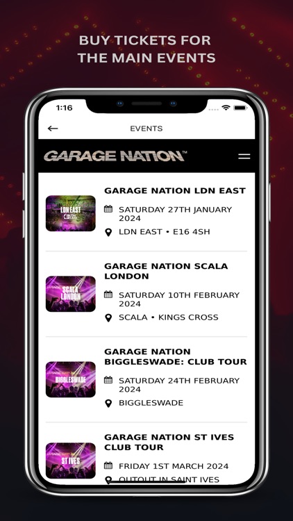 Garage Nation: Events platform screenshot-5