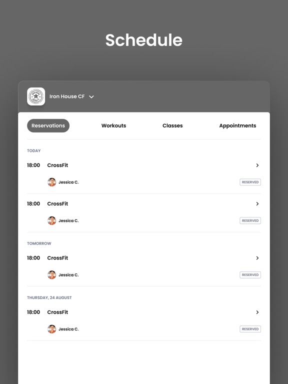 Iron House CrossFit iPad screenshot 3 - Health & Fitness app