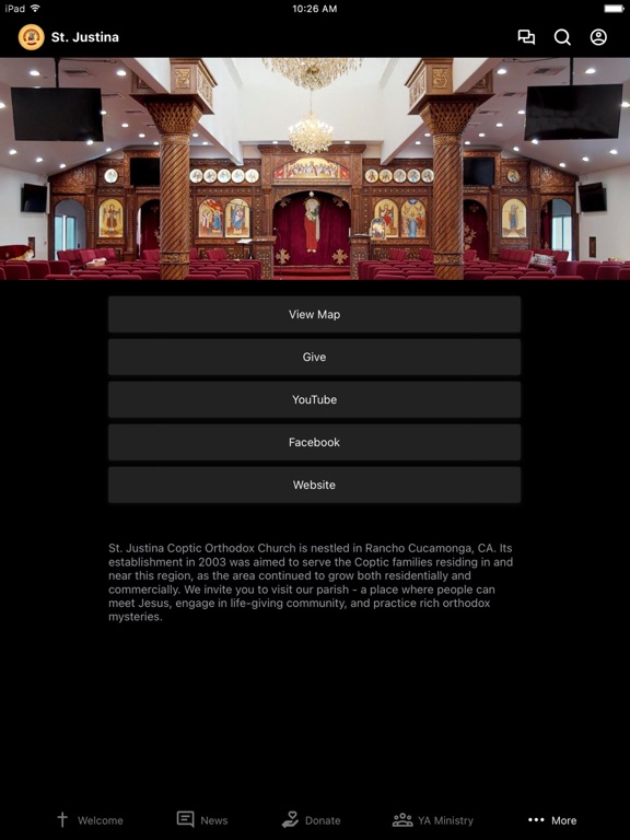 St. Justina's Church App iPad screenshot 3 - Education app