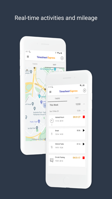 Timesheet Express Time Tracker Screenshot