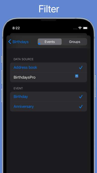 BirthdaysPro HD Screenshot