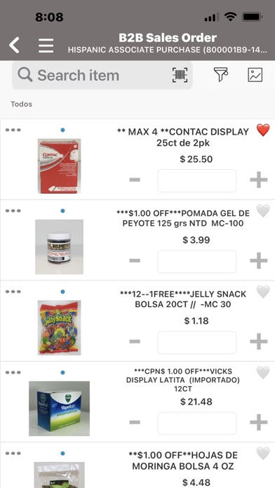 Hispanic Productos Screenshot