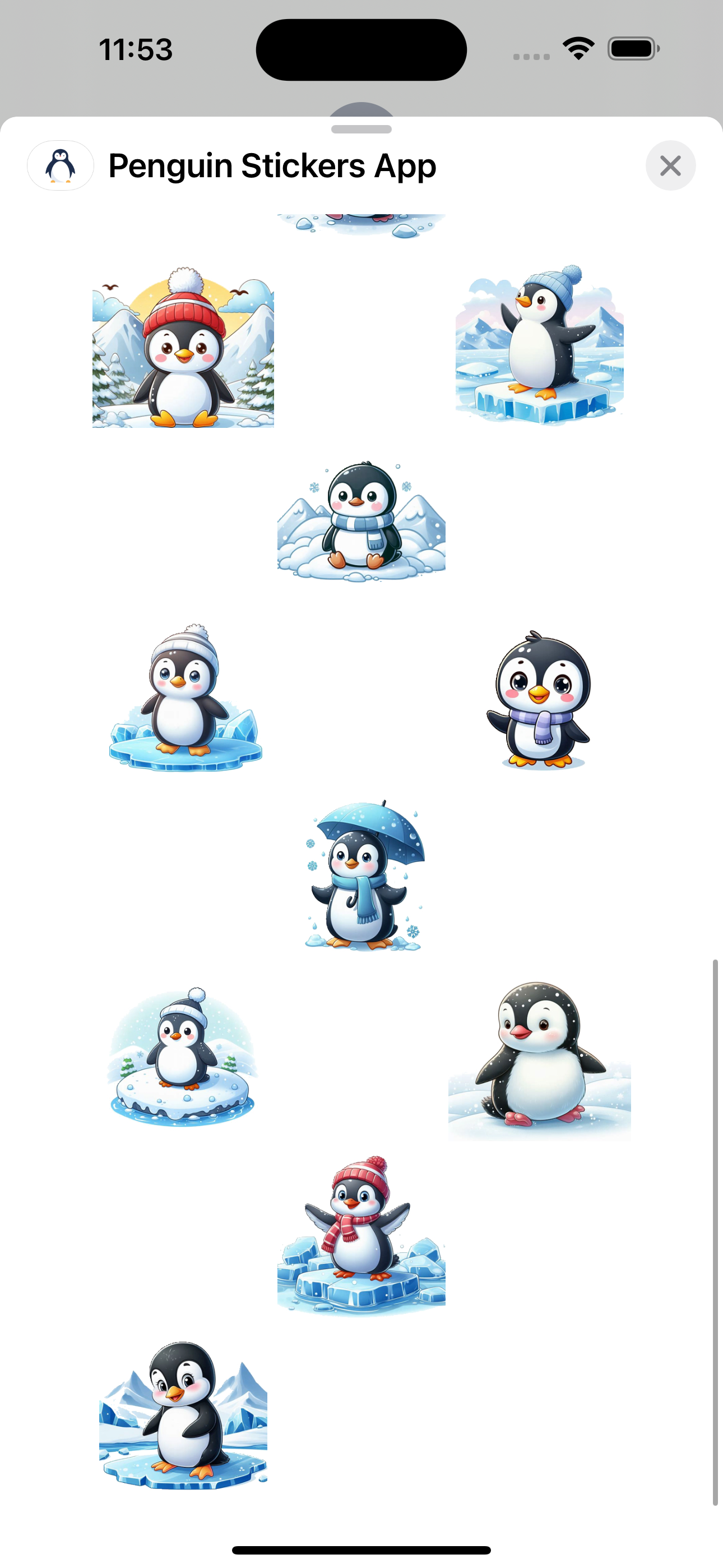 Penguin Stickers App