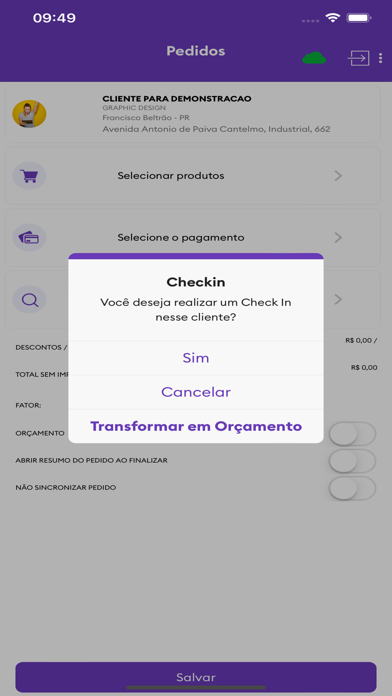 Pedidos Móveis Screenshot