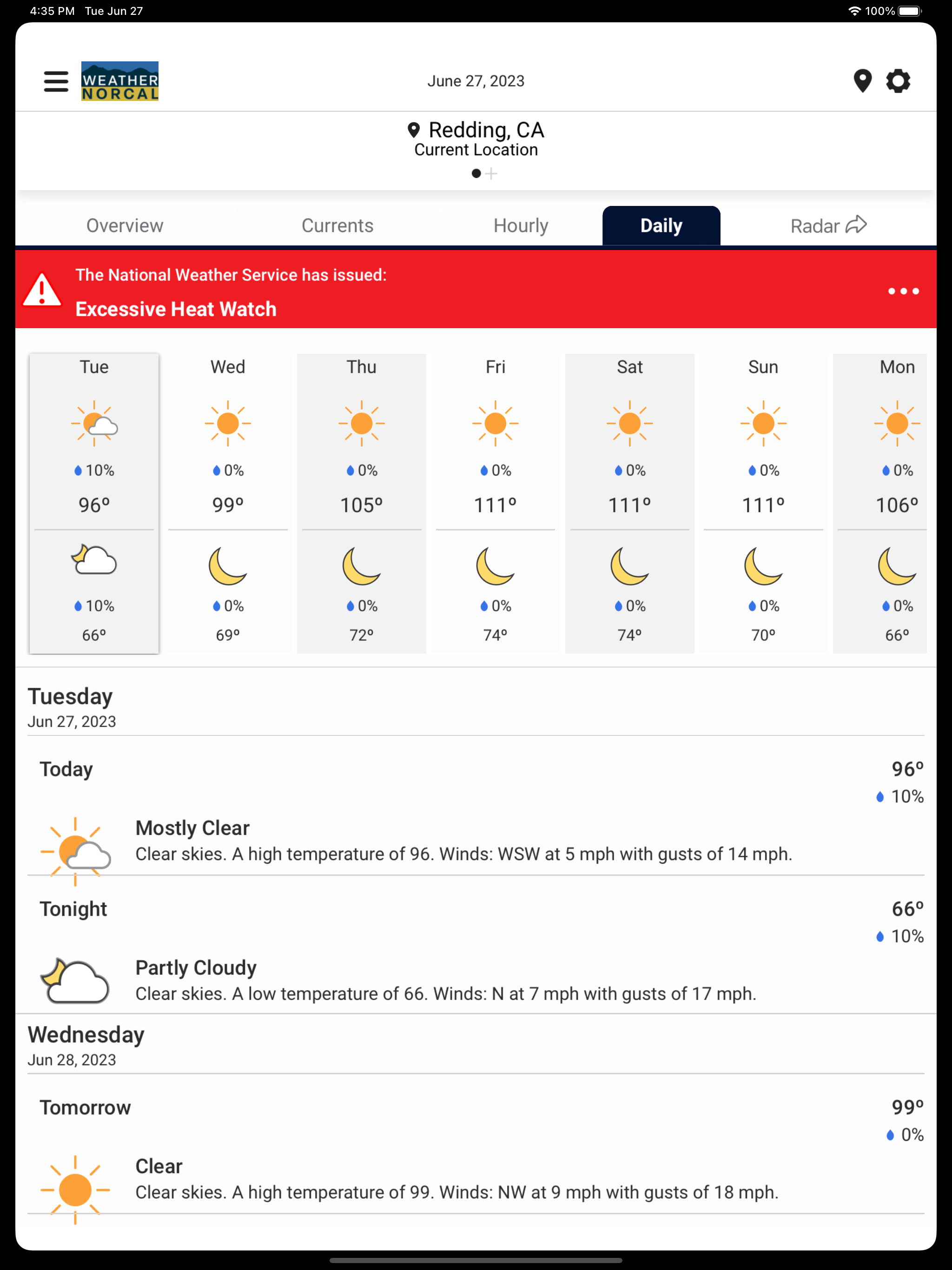 Weather NorCal