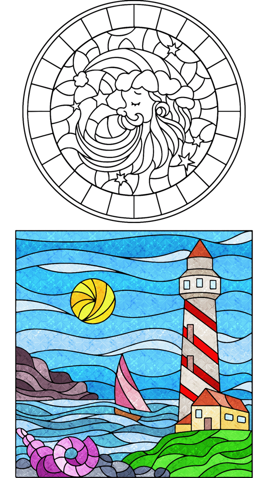#7. Stained Glass Paint by Number (iOS) By: Aysha Sehar