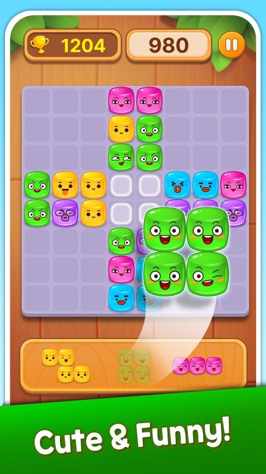 #3. Jelly Block Puzzle: Funny Face (iOS) By: BUZZ POWDER INC.