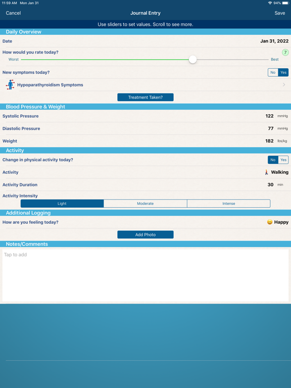 Screenshot #6 pour Hypoparathyroidism Manager