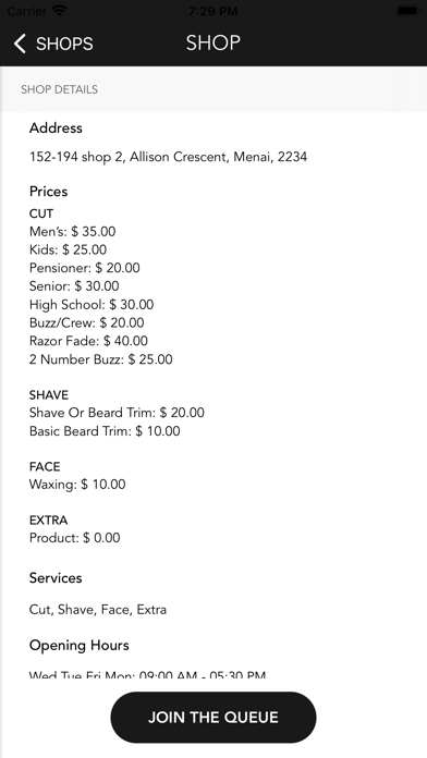 Menai Barbershop Screenshot