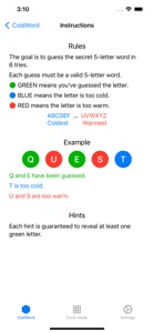 ColdWord screenshot #1 for iPhone