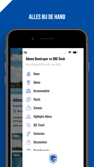 KRC Genk Travel Screenshot