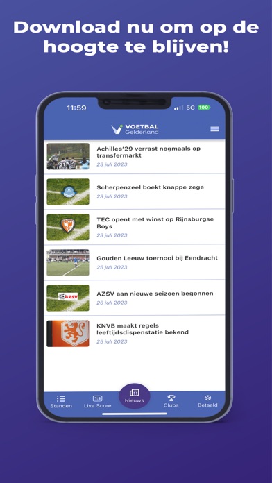 VoetbalGelderland Screenshot