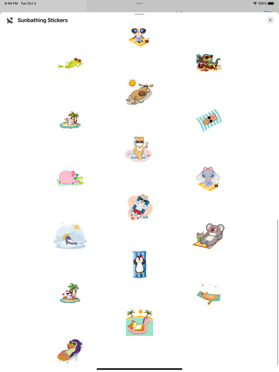 Screenshot #6 pour Sunbathing Stickers