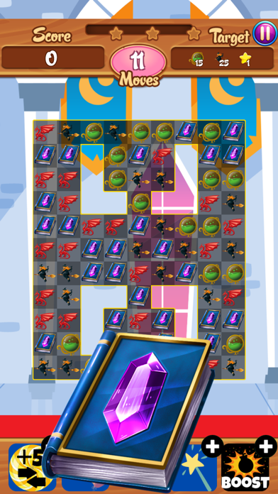 Lost Magic Throne saga Match3 Screenshot