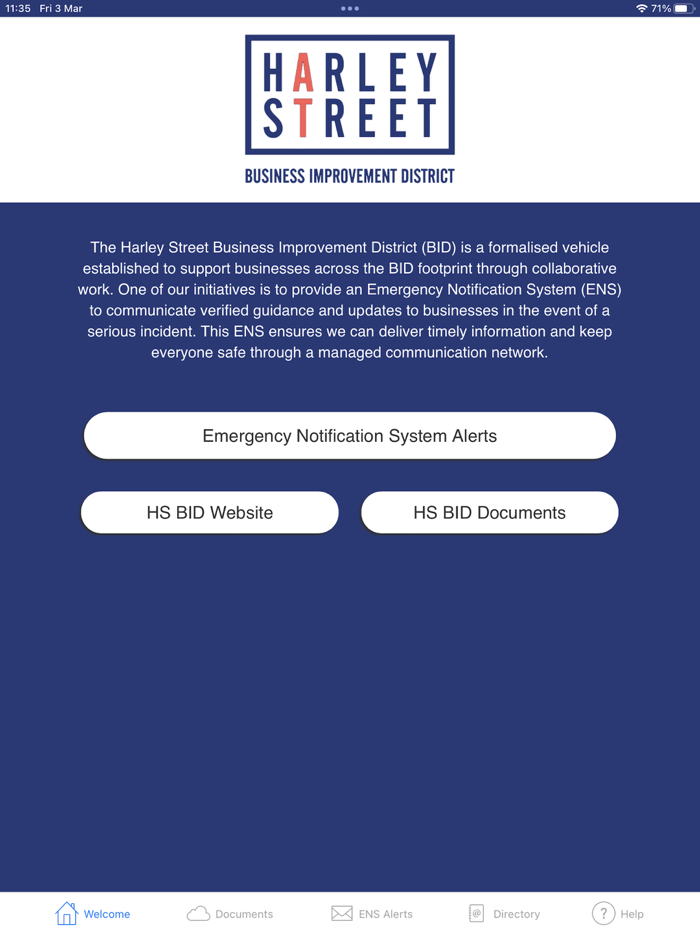 Harley Street BID ENS System