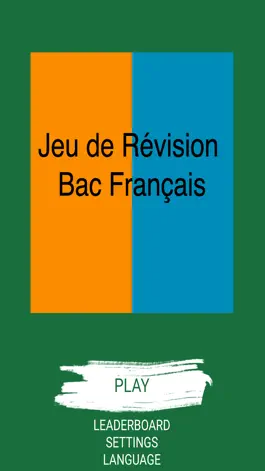 Game screenshot Jeu de Révision Bac Français apk