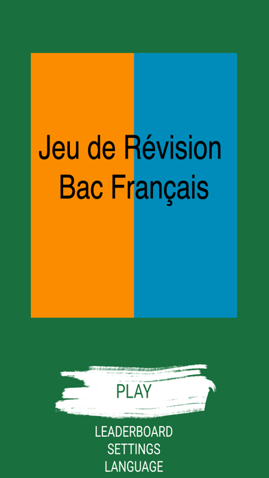 Jeu de Révision Bac Français Screenshot