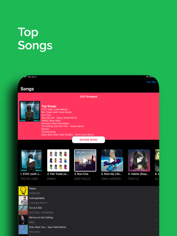 Screenshot #6 pour Year-In-Review for Spotify