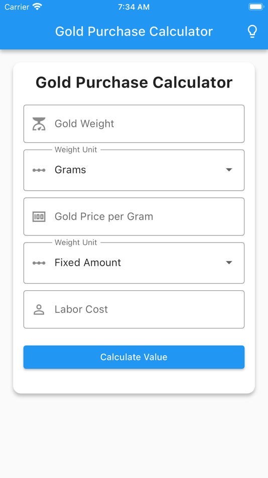 #1. Gold Purchase Calculator (iOS) 由: MD. NASAR UDDIN REDOY