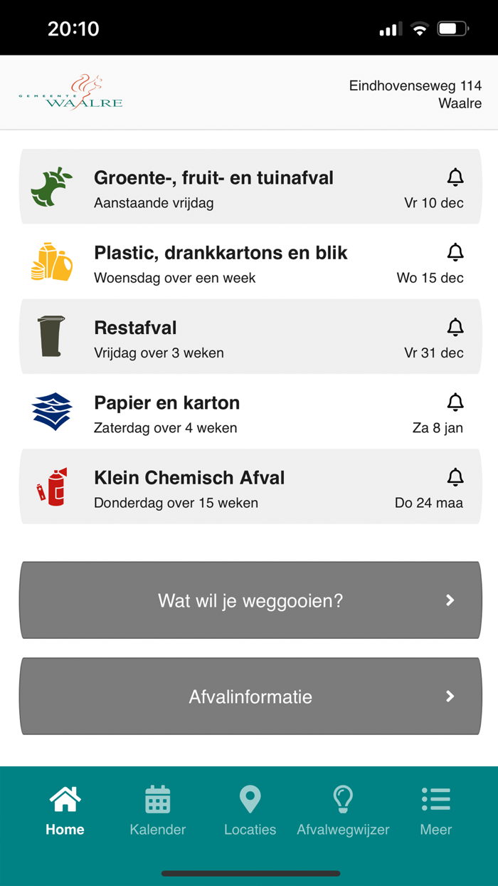 Afvalkalender Waalre
