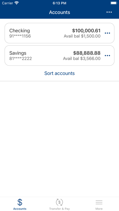 Homestead Savings Bank Screenshot
