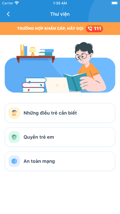 Tổng đài 111. Screenshot