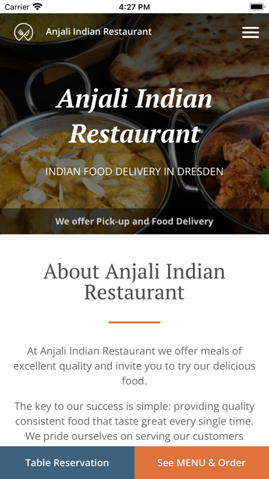 Anjali Indian Restaurant Screenshot