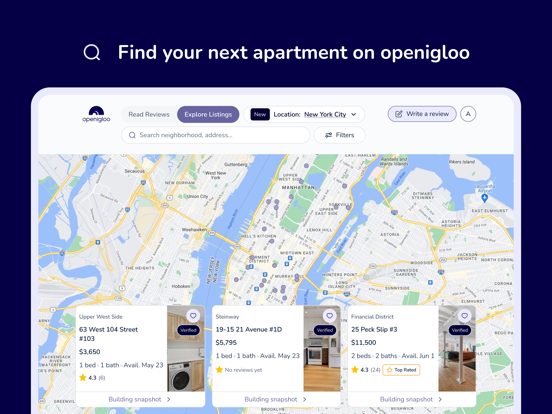Openigloo NYC Apartment Finder iPad screenshot 3 - Lifestyle app