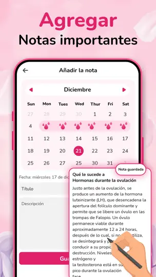 Captura de pantalla de Calculadora Periodo Menstrual en iPhone 6