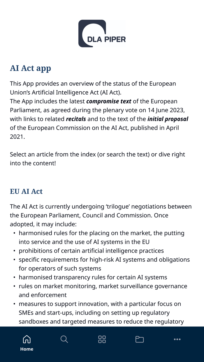 DLA Piper - EU AI Act
