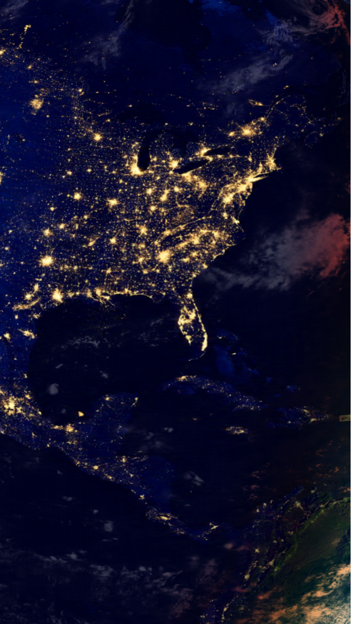 3D Earth and moon sun and stars