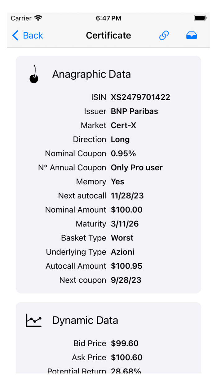 Advisory Certificates