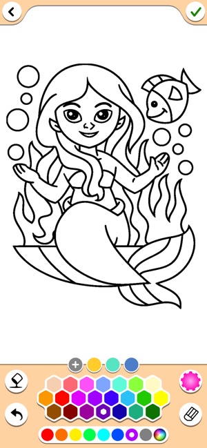 Digital Mermaid Coloring Book Traveling iPad Activity for Kids