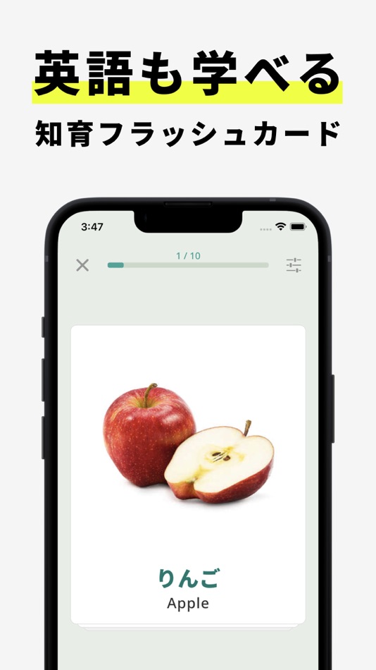 #1. 知育アプリ｜右脳プラス フラッシュカード (iOS) 来自: GINOAPPS LLC.