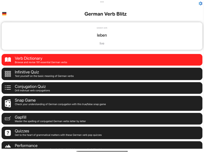 German Verb Blitz