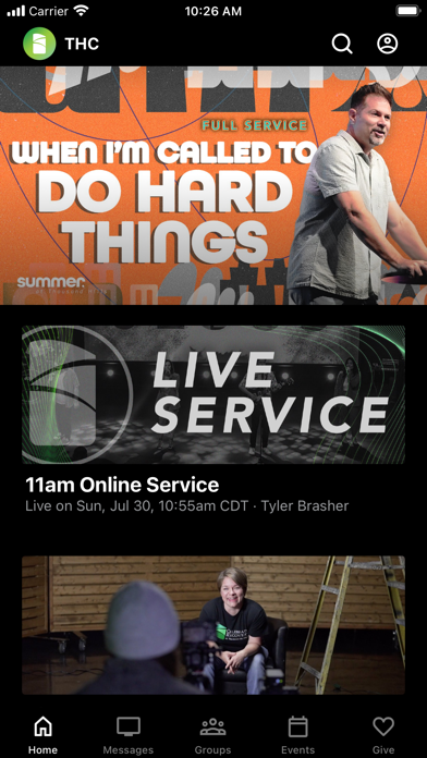 Thousand Hills Church Screenshot