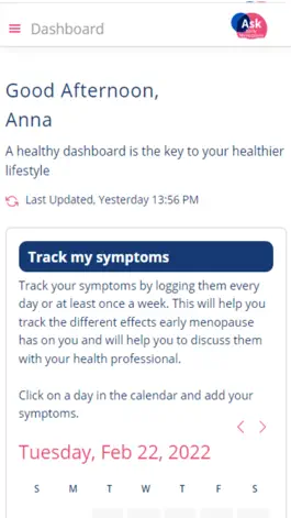 Game screenshot AskEarlyMenopause apk