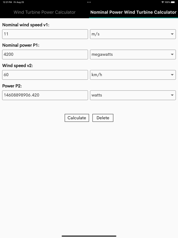 Screenshot #5 pour Wind Turbine Power Calculator