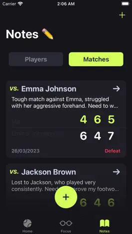 Game screenshot Tennis Notes - Sports Diary hack