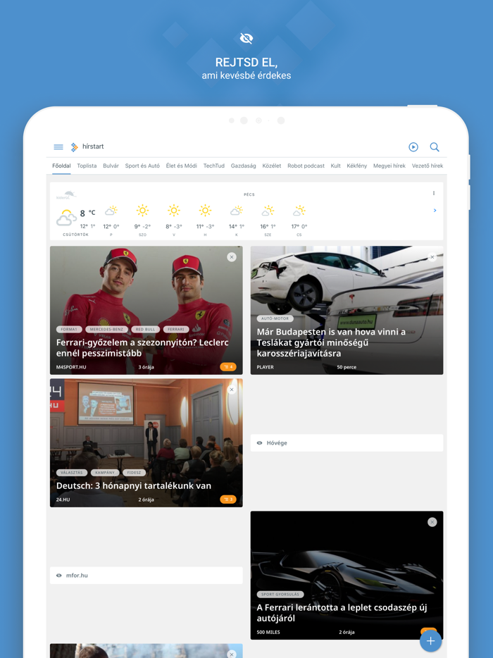 Hírstart - hírek és időjárás