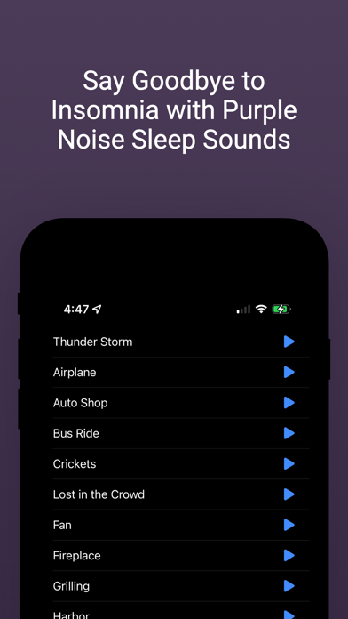 Purple Noise Fan Train Sounds Screenshot