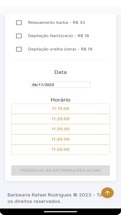 Barbearia Rafael Rodrigues Screenshot