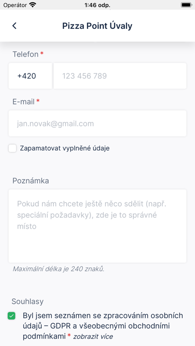 Pizza point Úvaly Screenshot