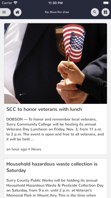 Mount Airy News Screenshot